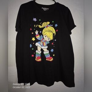 Torrid Black Tee with Colorful Cartoon Graphic